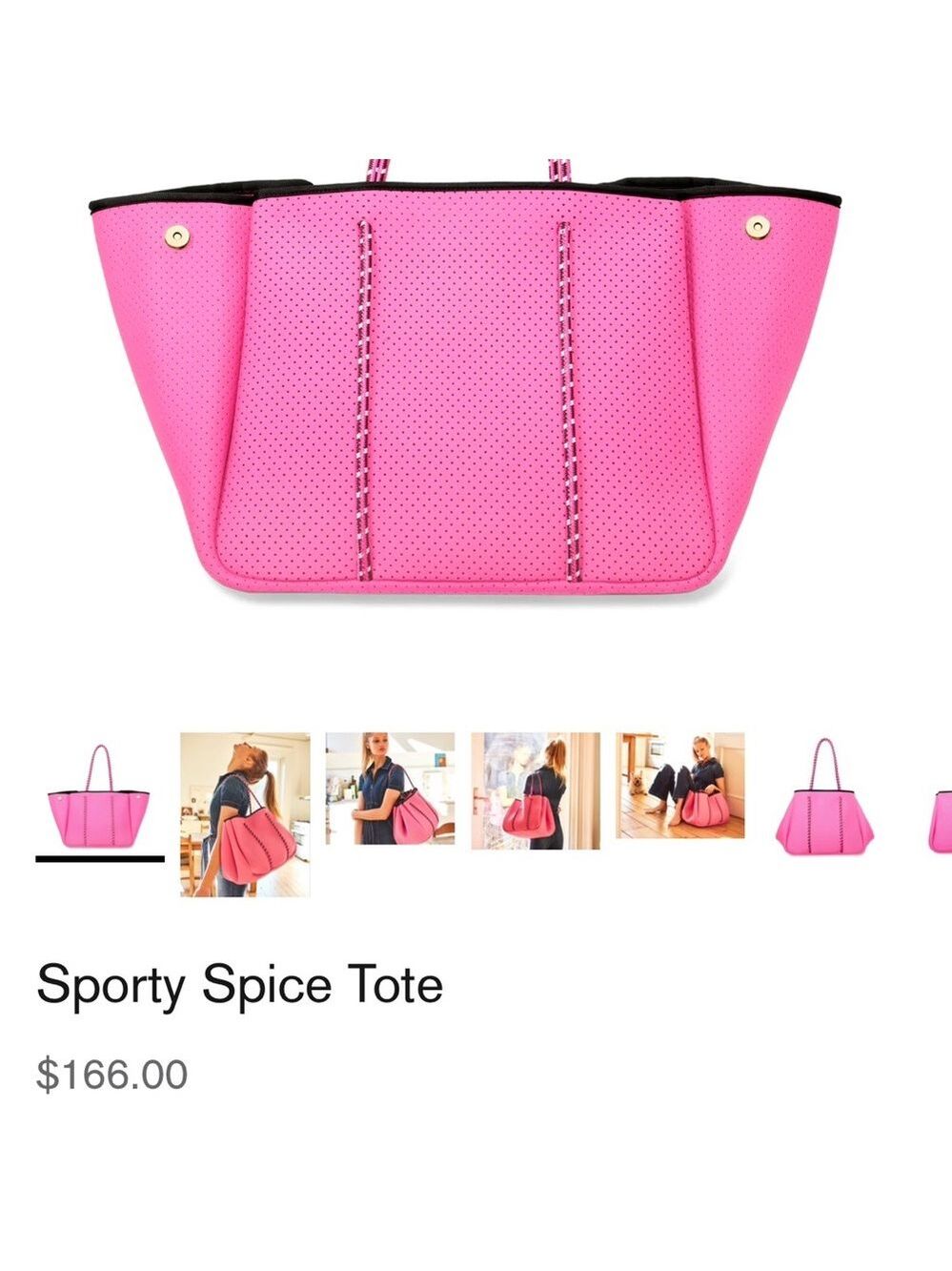 Annabel Ingall Sporty Spice Tote in Neon Rose - Picture 7 of 8